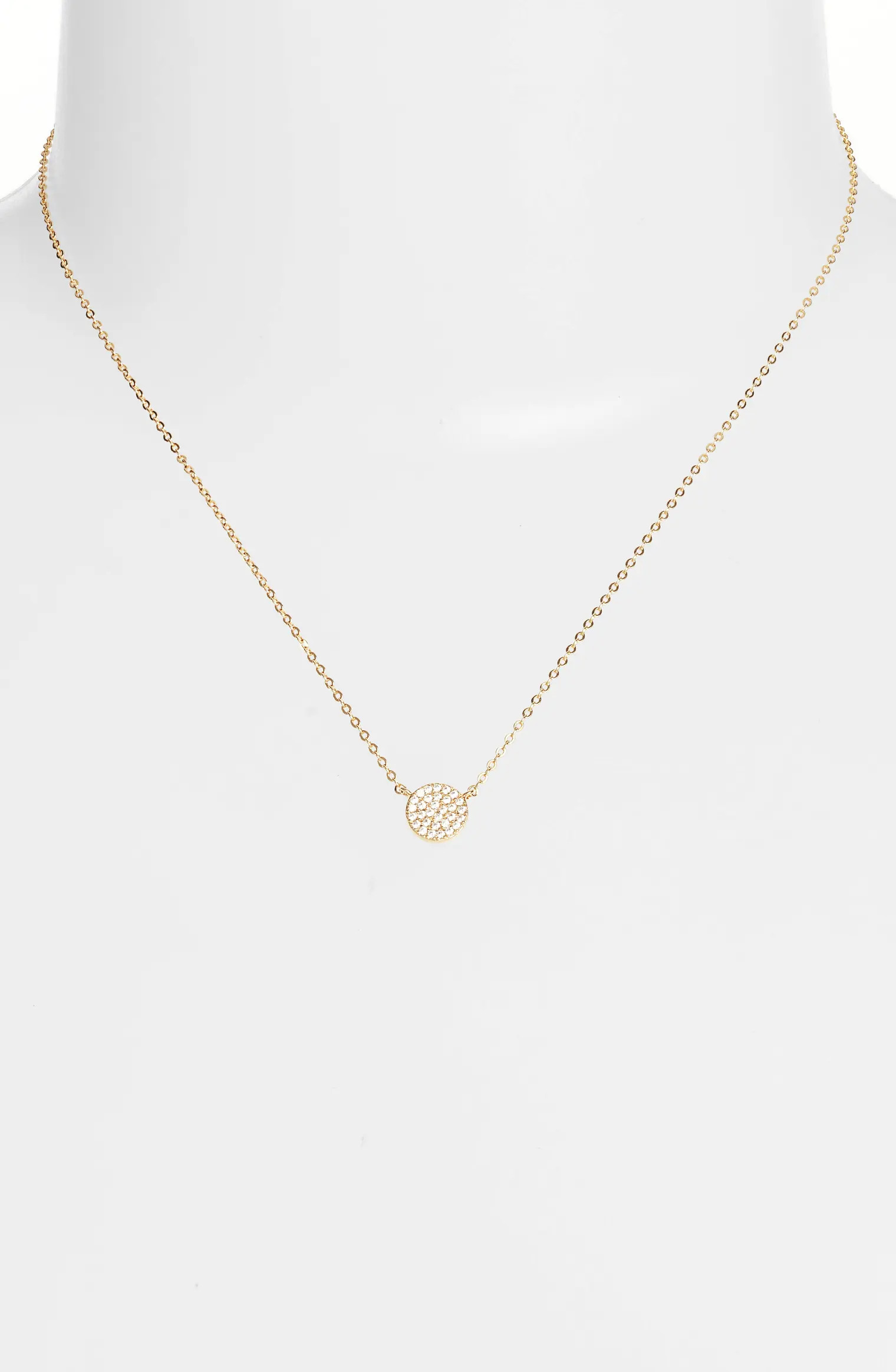 Pavé Disc Pendant Necklace | Nordstrom