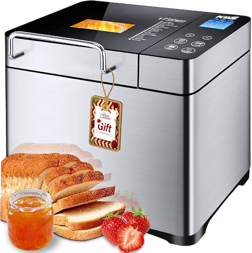 KBS Pro Stainless Steel Bread Machine, 2LB 17-in-1 Programmable XL Bread Maker with Fruit Nut Dis... | Amazon (US)