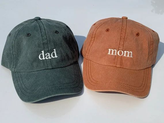 Mom and Dad Baseball Caps Pregnancy Announcement Hats Set of - Etsy | Etsy (US)