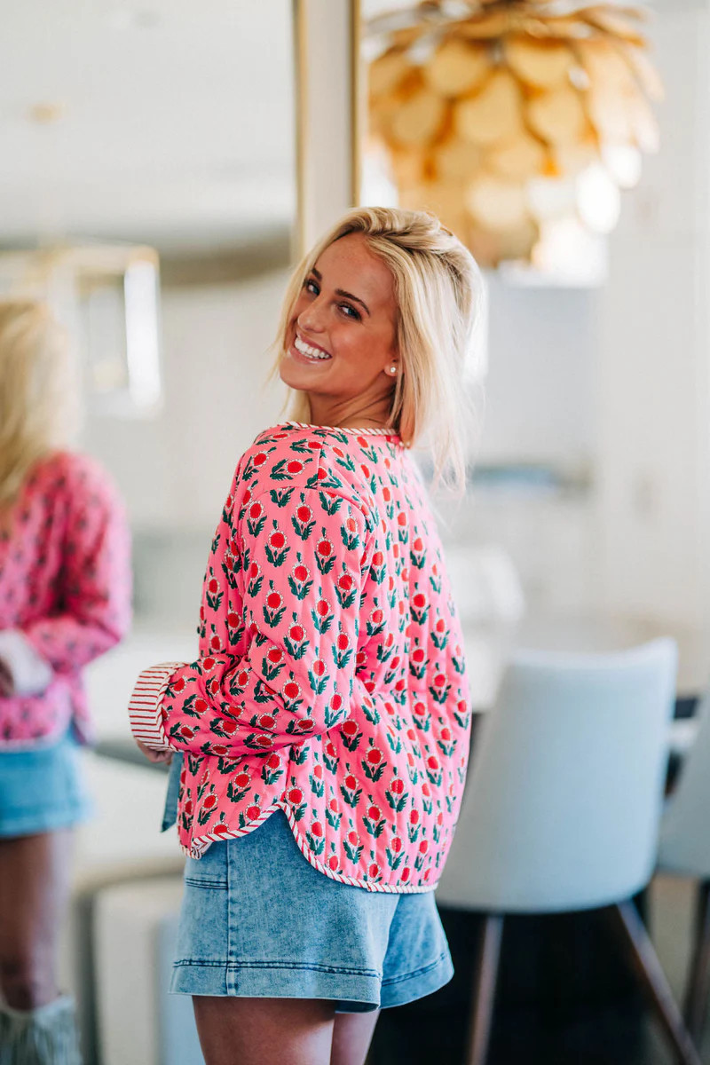 McGee Floral Jacket - Pink Floral | cocolillys