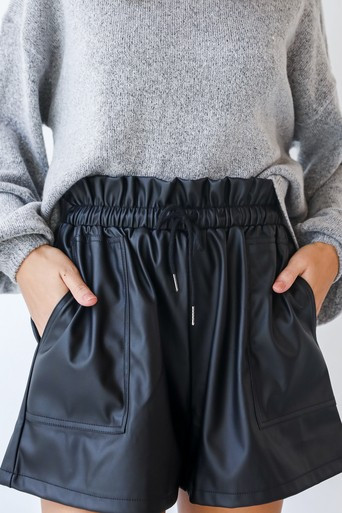 Keep It Sleek Faux Leather Shorts | Dress Up