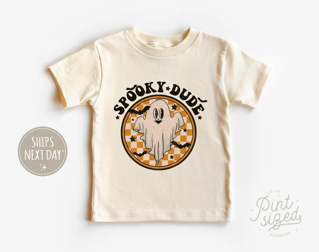 Spooky Dude Toddler Shirt Retro Boys Halloween Kids Tee - Etsy | Etsy (US)