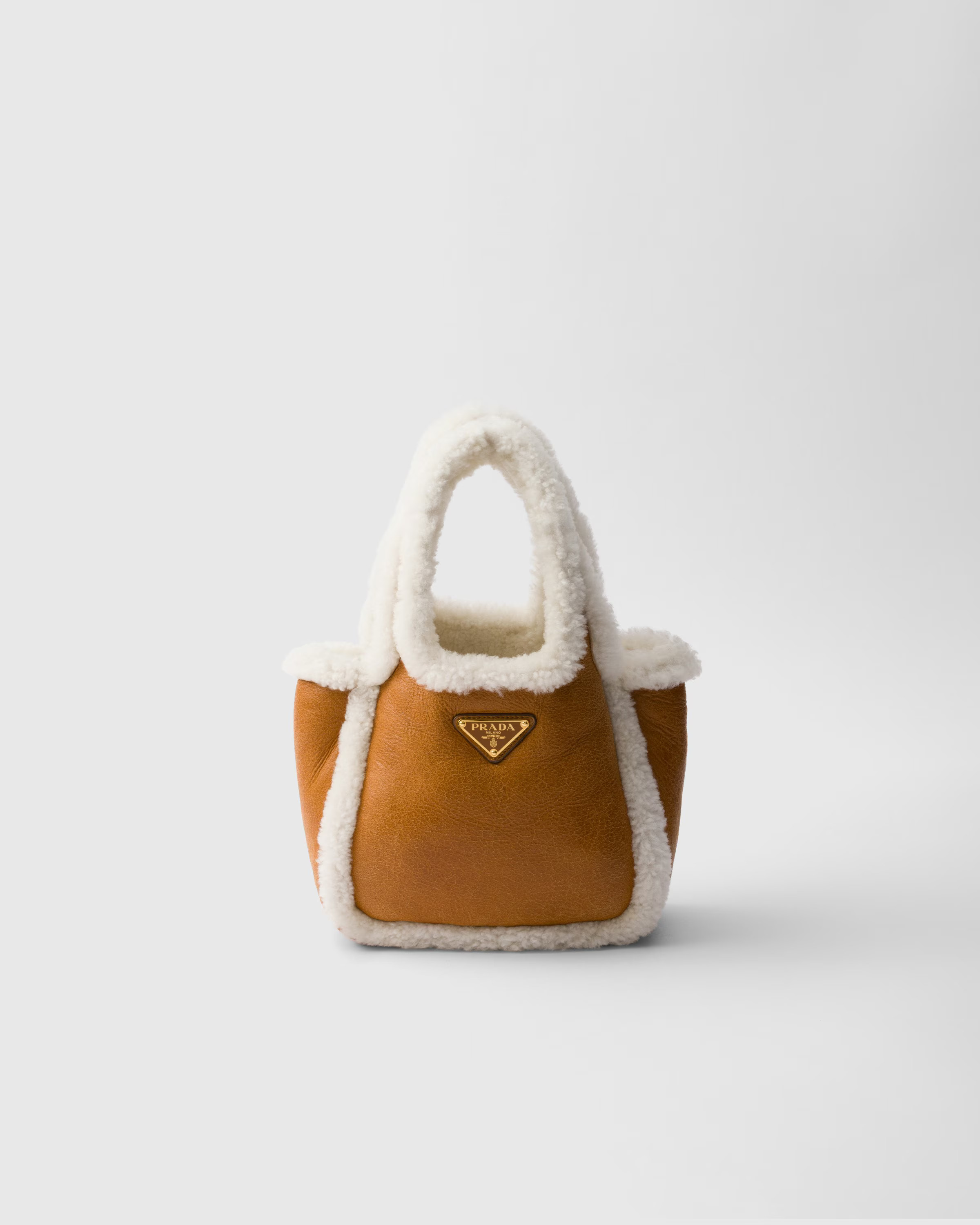 Mini shearling handbag | Prada US