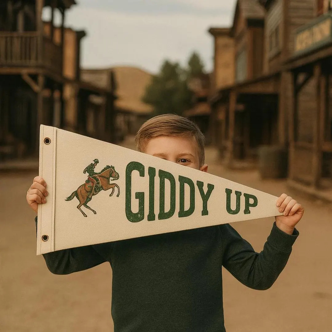 Giddy up Rodeo Canvas Pennant: Vintage Cowboy Nursery Decor - Etsy | Etsy (Global)
