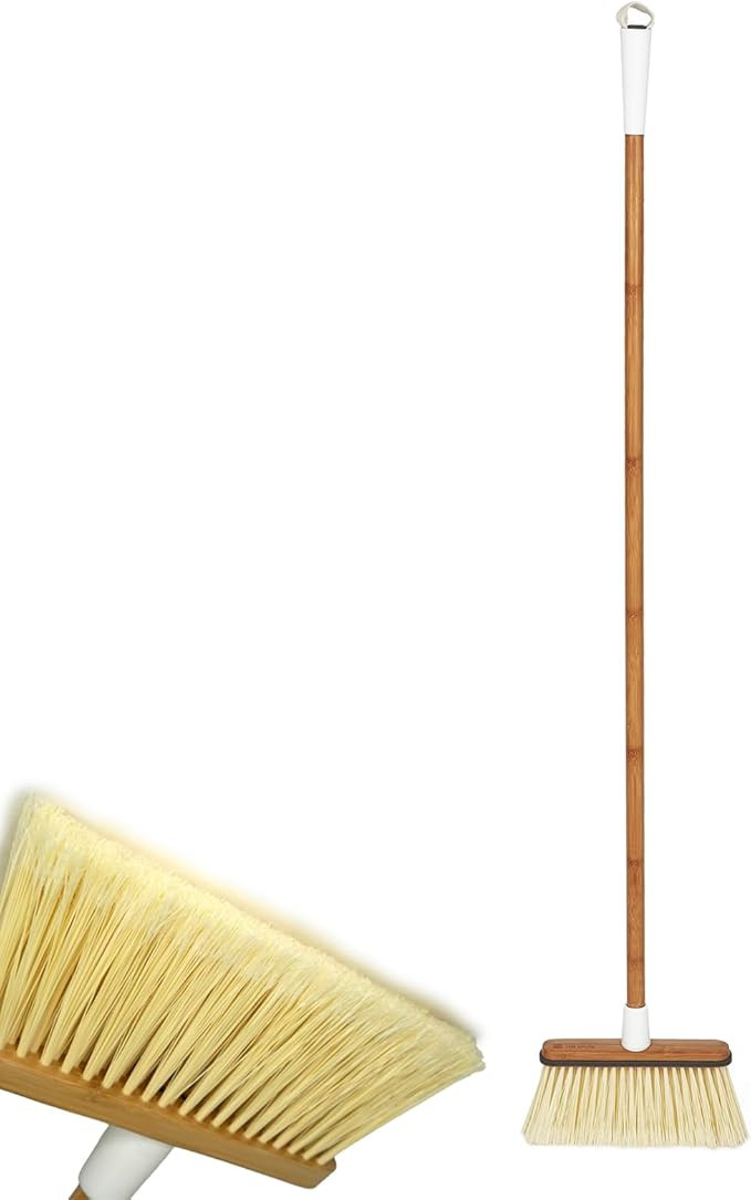 Full Circle Clean Sweep - Bamboo Broom - Angled for Precision in Tight Spaces, with Stiff Flagged... | Amazon (US)