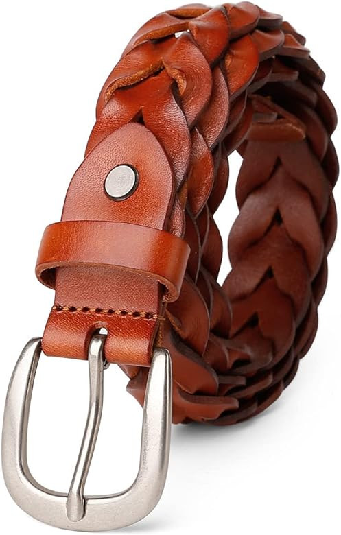 Catelles Womens Leather Belt, Women's Top Grain Leather Dresses and Casual Ladies Braided Fashion... | Amazon (US)