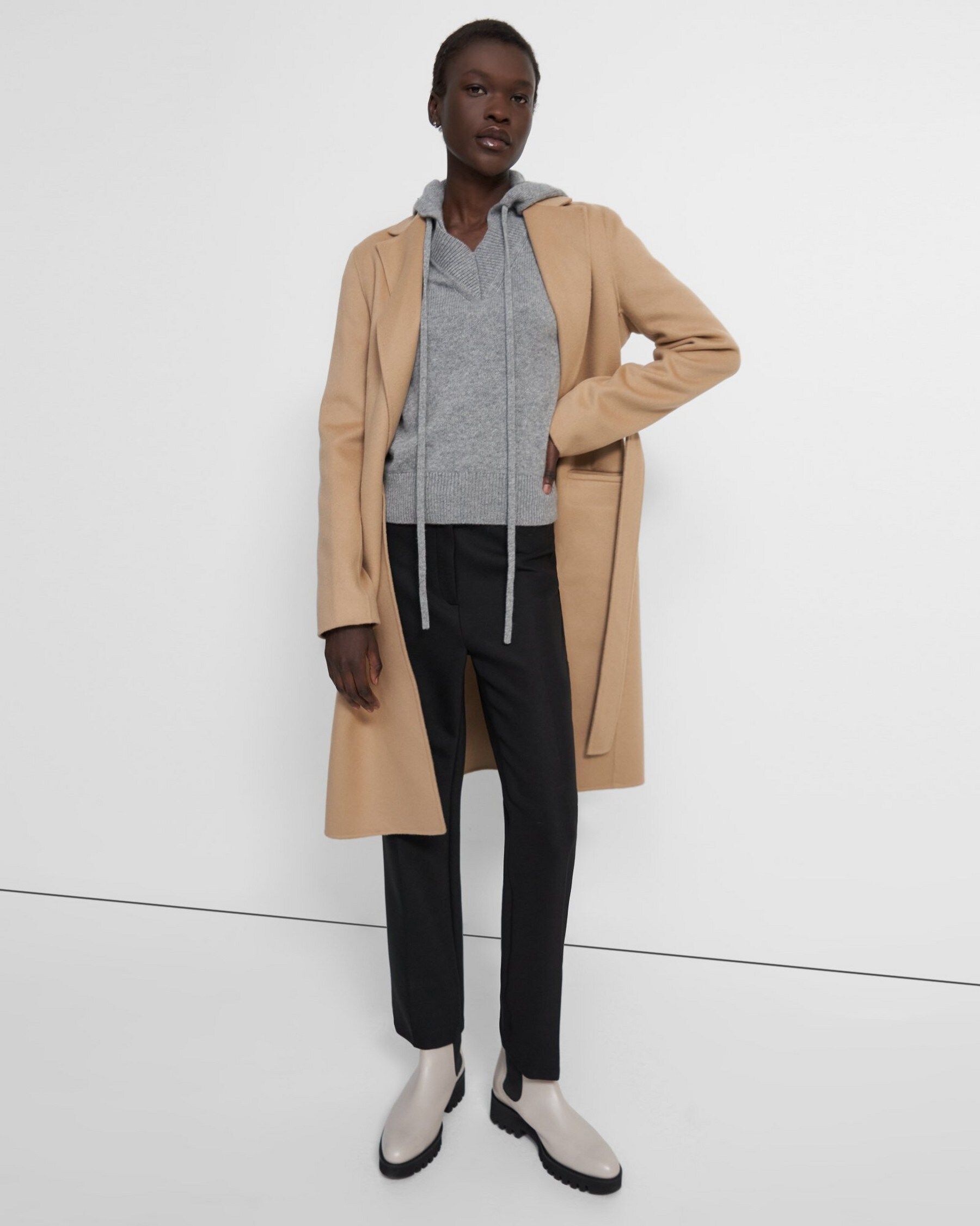 Belted Coat in Double-Face Wool-Cashmere | Theory