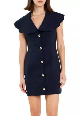 Scalloped Structured Dress | Belk