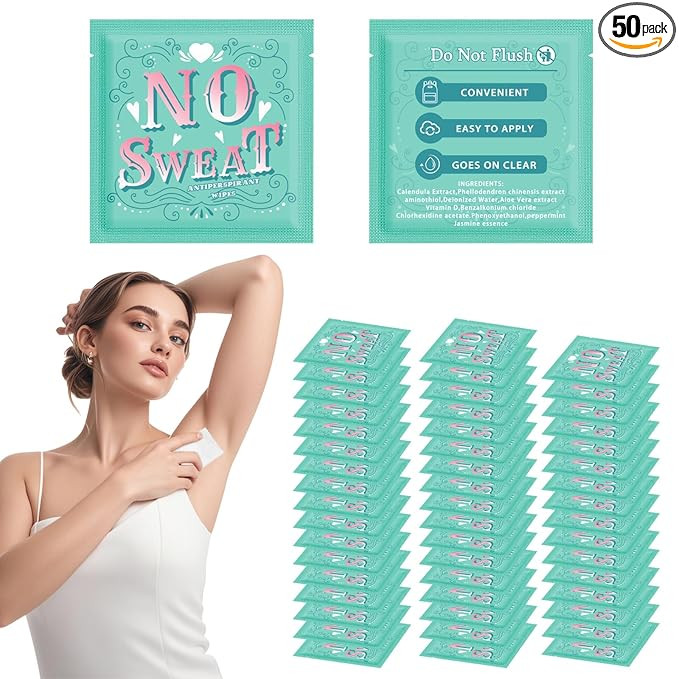 Body Wipes 50 pieces of Antiperspirant deodorant Wipes And Travel Deodorant Individually Wrap Hyp... | Amazon (US)