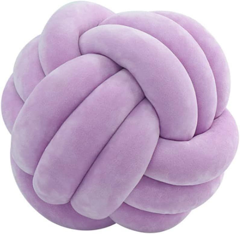 Super Soft Knot Ball Pillow, Round Throw Pillow Cushion Velvet Knot Ball Pillows Home Decorative Cus | Amazon (US)
