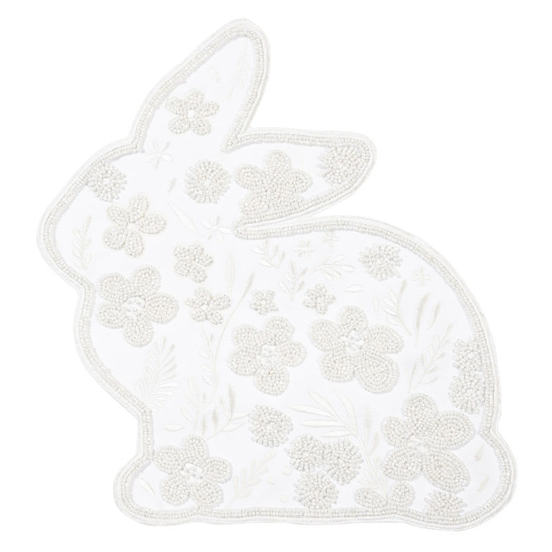 Beaded Bunny Placemat, 16" | At Home
