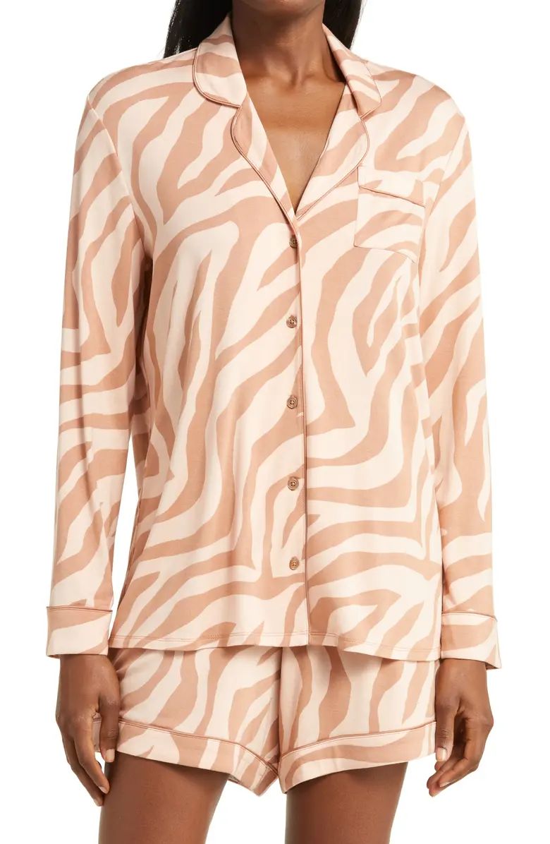 Moonlight Eco Long Sleeve Stretch Modal Short Pajamas | Nordstrom