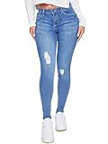 YMI Womens Basic 1-Button High-Rise Skinny Jean Made with Recycled Fibers | Amazon (US)