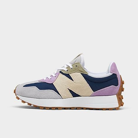 New Balance Women's 327 Patchwork Casual Shoes in Blue/Purple/Natural Indigo Size 5.0 Nylon/Suede | Finish Line (US)