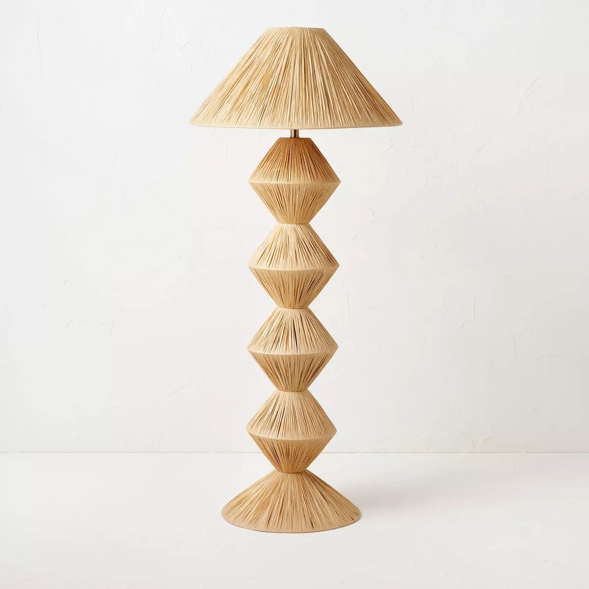 Faux Raffia Floor Lamp Brown (Includes LED Light Bulb) - Opalhouse™ designed with Jungalow | Target