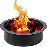 VBENLEM Fire Pit Ring 42-Inch Outer/36-Inch Inner Diameter, Fire Pit Insert 3.0mm Thick Heavy Duty S | Amazon (US)