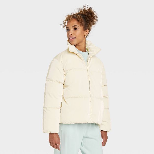 Women's Short Iridescent Puffer Jacket - A New Day™ | Target