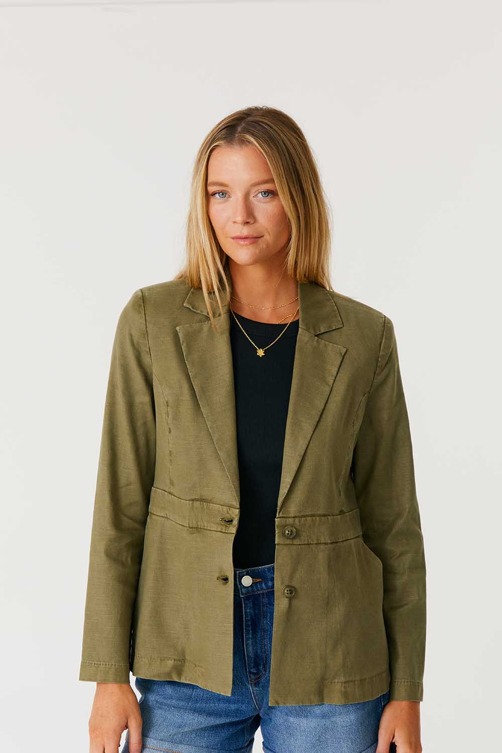 Level99 | Lexie Linen Blazer | Level 99 Jeans