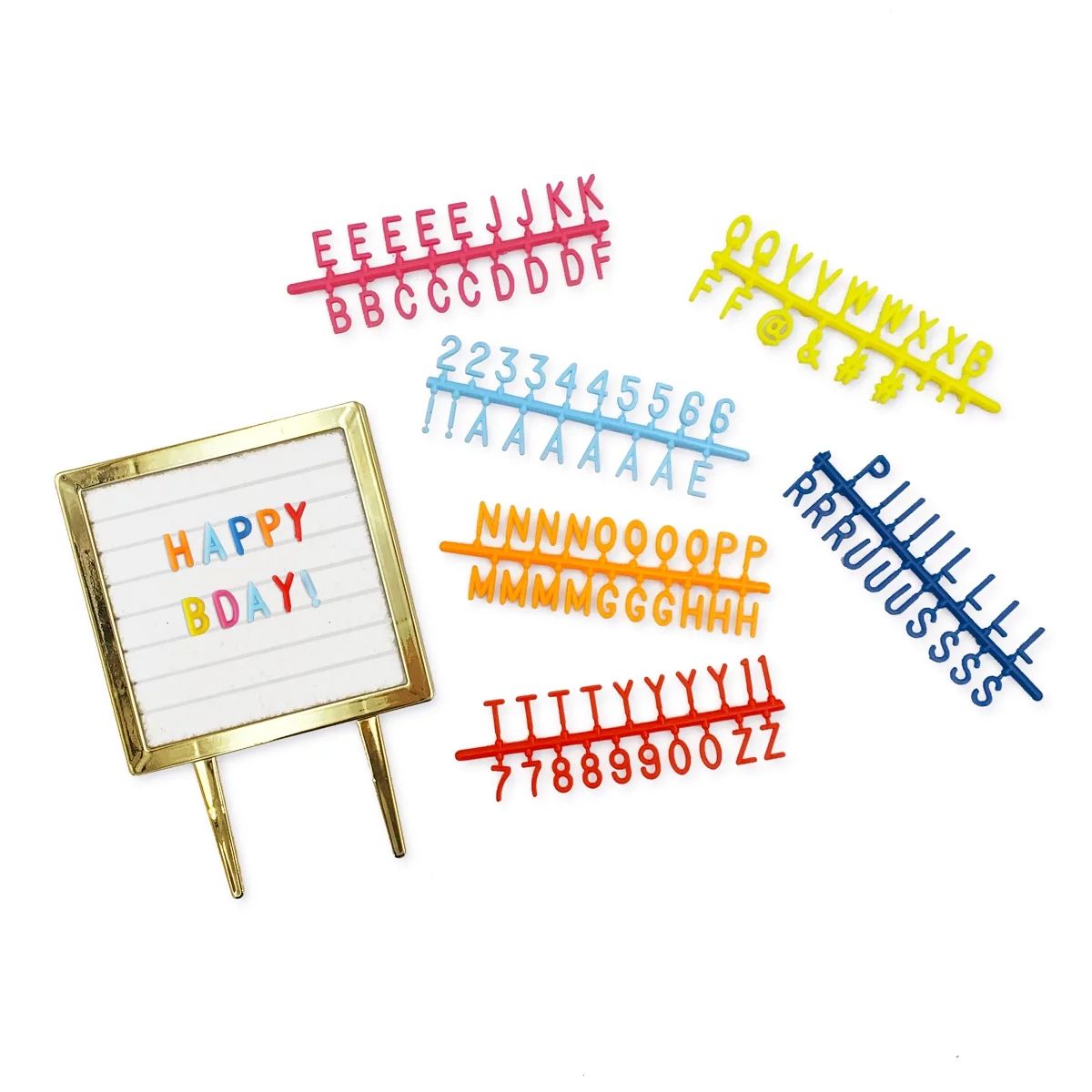 Packed Party 'Spell It Out' Customizable Letter Board Cake Topper, Birthday Cake Decoration | Walmart (US)