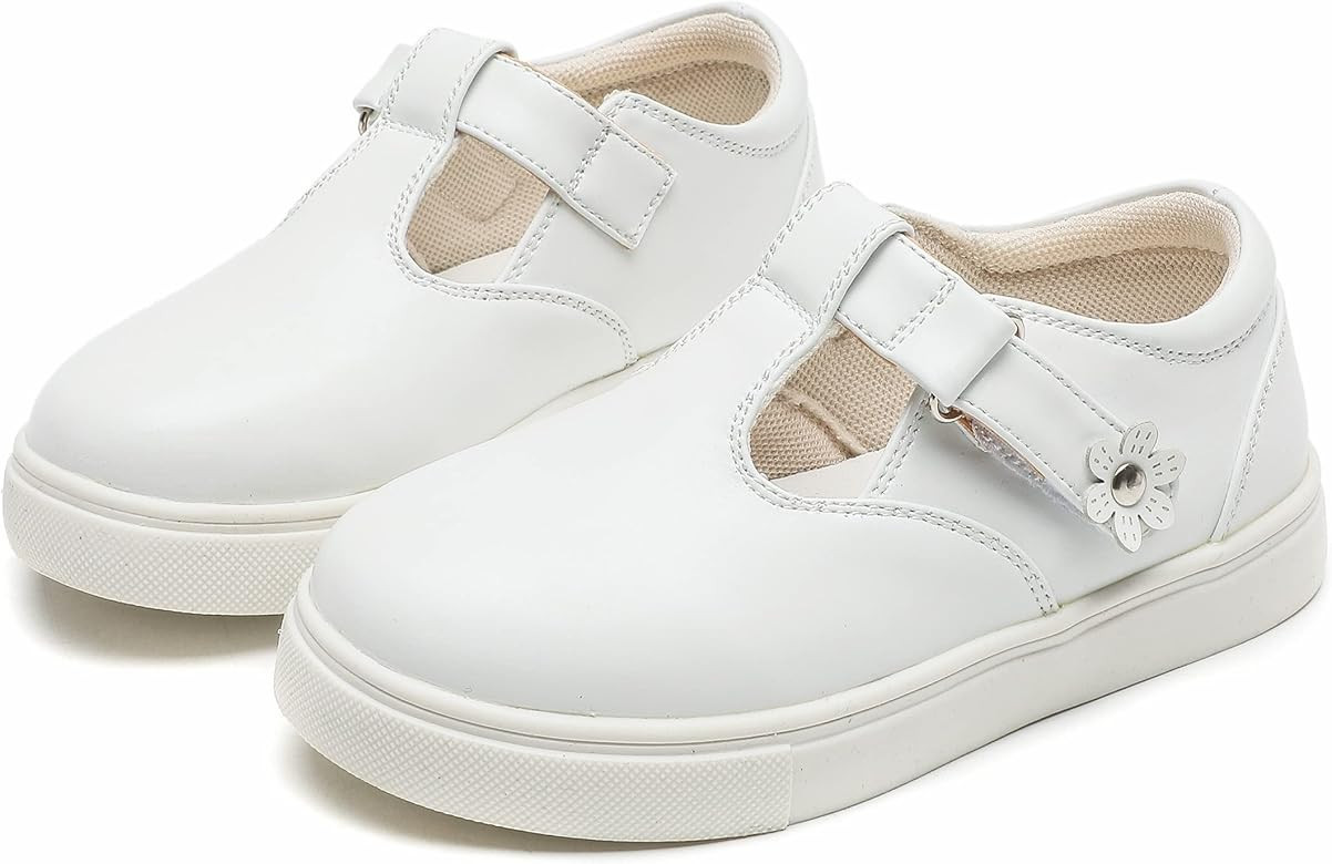 DADAWEN Girls Cute Mary Jane Flats School Uniform Shoes Comfort Sneakers (Toddler/Little Kid/Big ... | Amazon (US)