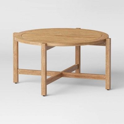 Eucalyptus Round Bluffdale Outdoor Patio Coffee Table Natural - Threshold™ designed with Studio... | Target