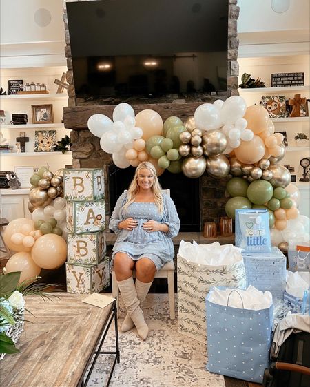 Shop the mama-to-be’s baby shower outfit 💙 

Baby shower outfit | boy mom outfit | bump friendly | maternity fashion | bump style | bump friendly 

#LTKbaby #LTKstyletip #LTKbump