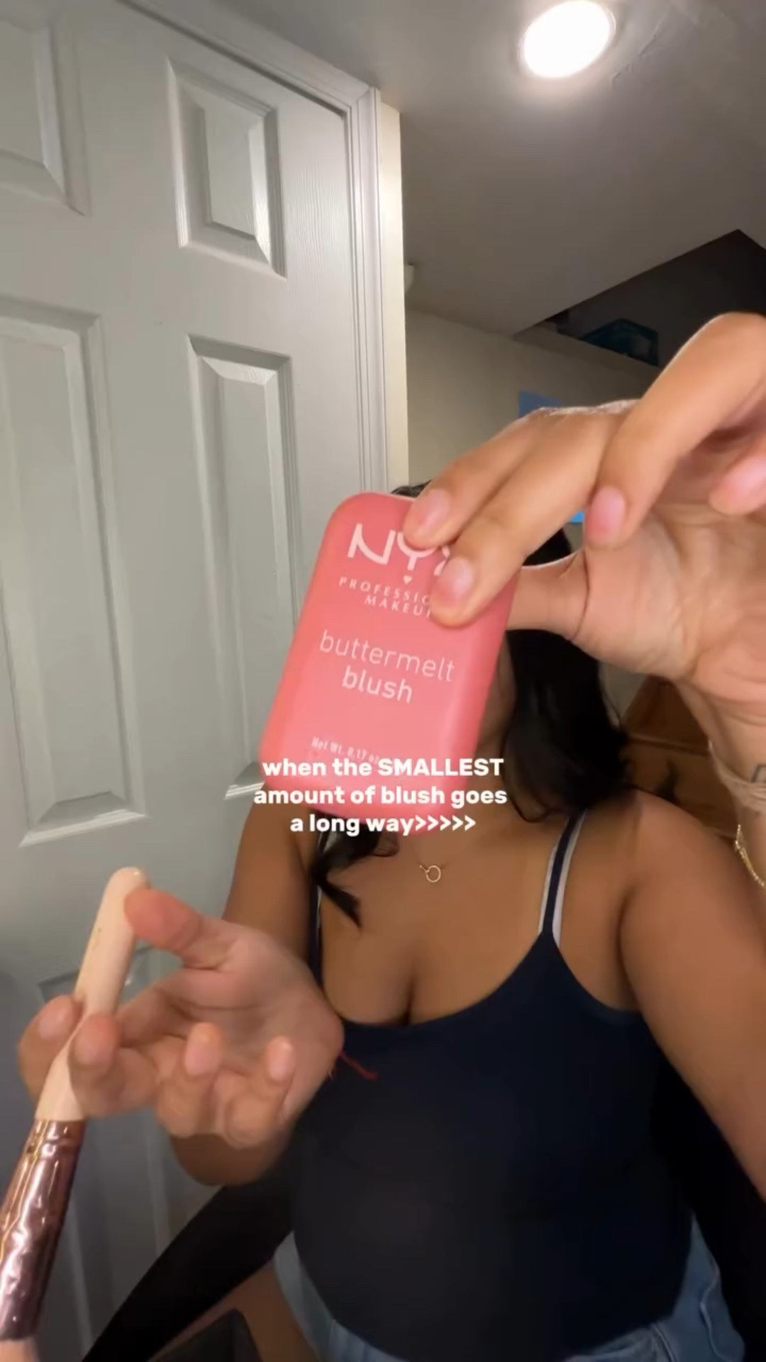 legit so scared of this blush bc the first time i put so much you would think i applied pink paint @nyxcosmetics buttermelt blush💖💕🩷💓✨🎀

#browngirl #skincare #fitcheck #nyc #nj #ugc #twenties #goldenhour #summerhighlights #blush #nyx #brunch #sundaybrunch #nightout #hoboken