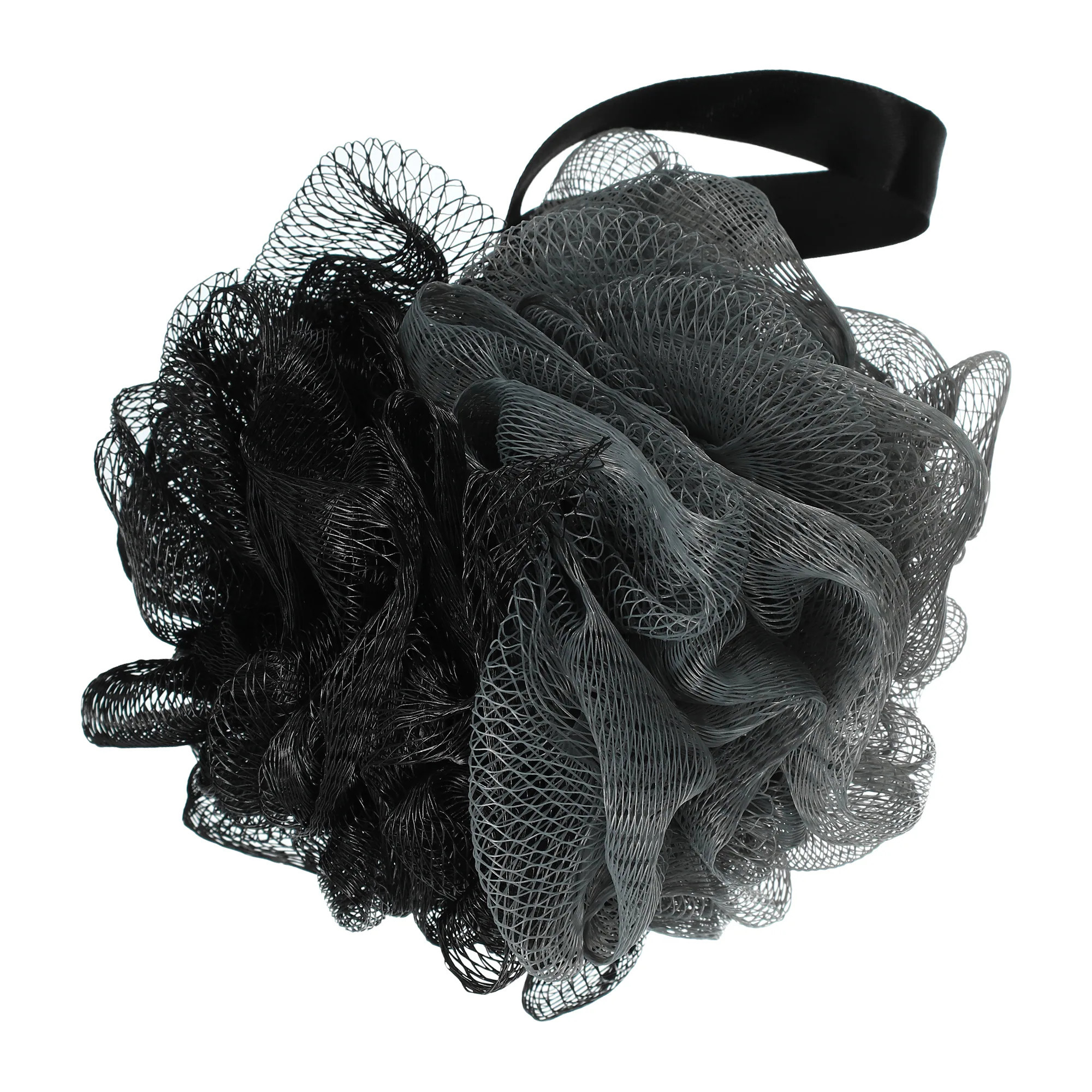 Unique Bargains Bath Shower Loofah Sponge Body Puffs for Bath 5.31 Inch x4.33 Inch Deep Gray Black 1pc one_size | S25121600UX3231 | Lowe's