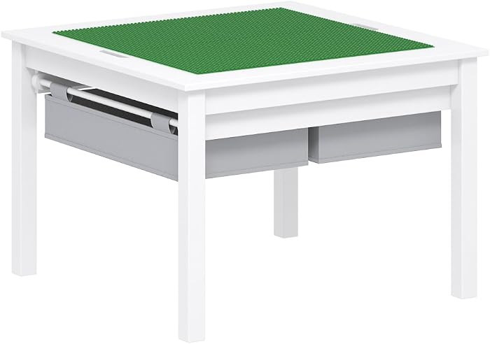 UTEX 2 in 1 Kids Construction Play Table with Drawers Compatible with Lego | Amazon (US)