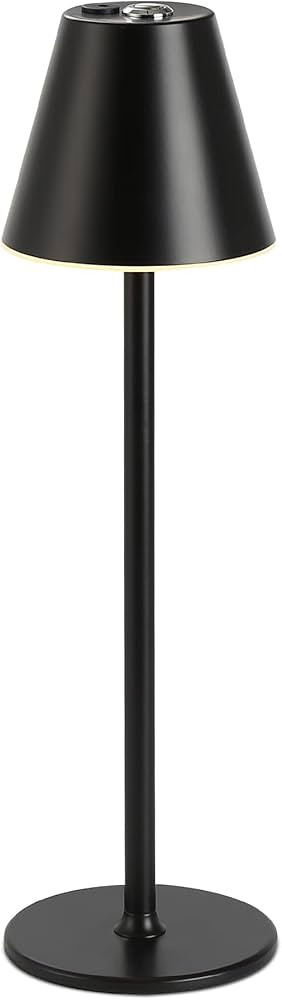 Timjorman Modern LED CordlessTable Lamp,4000mAh Rechargeable Battery Desk lamp,3 Level Brightness... | Amazon (US)