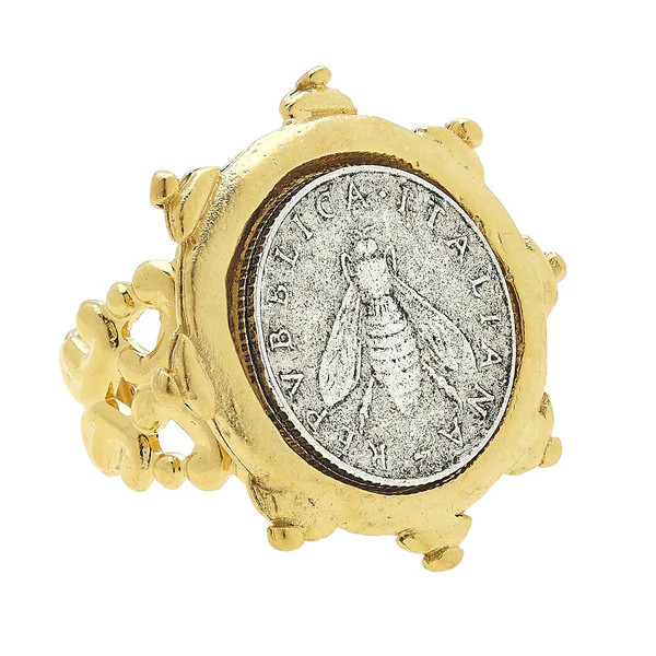 Florence Italian Bee Coin Ring | Susan Shaw