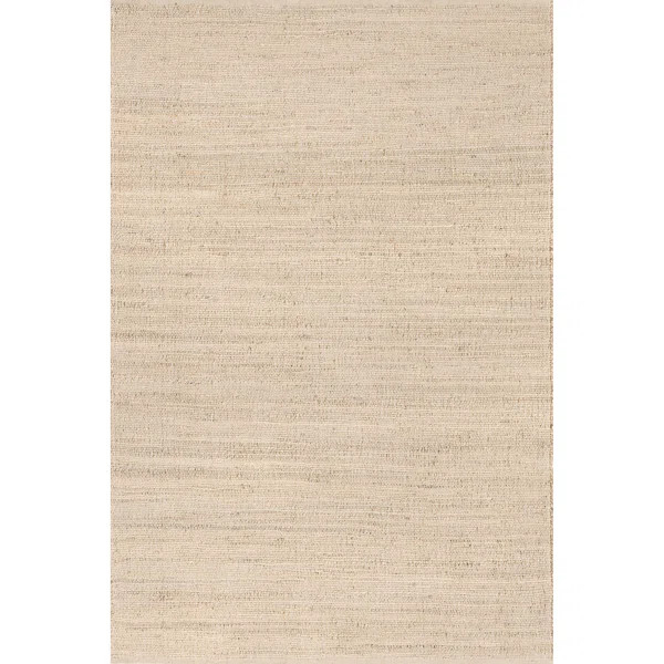 Helton Farmhouse Jute Blend Natural Tan Area Rug | Wayfair North America