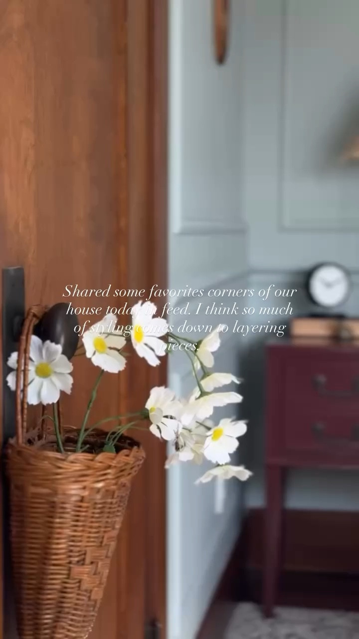 Shared some favorites corners of our house today in feed. I think so much of styling comes down to layering pieces.