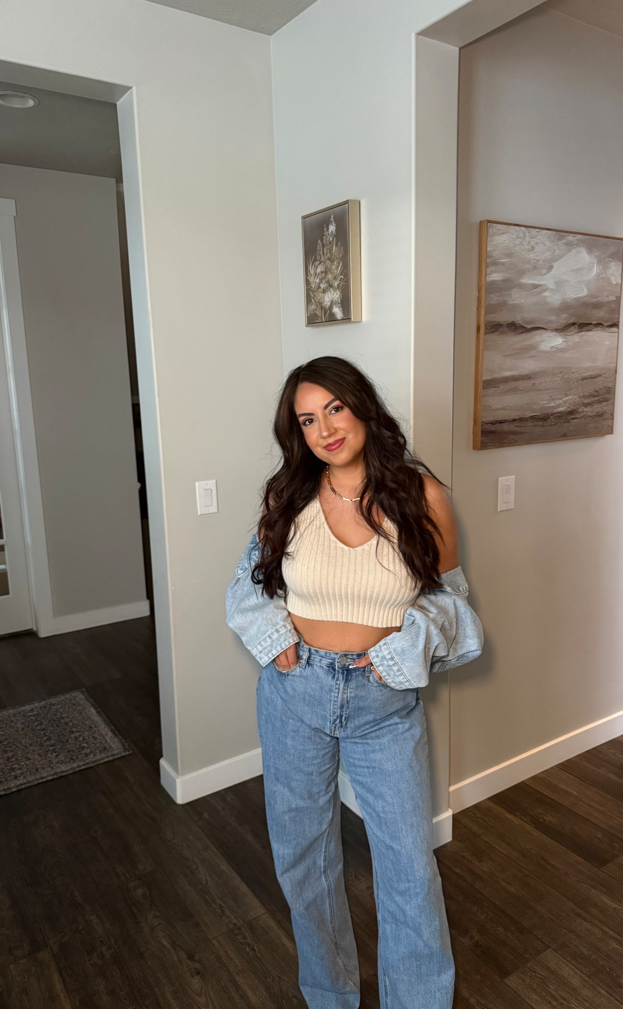 Denim on denim outfit 🤍

#ootdinspo #denimondenim 

#LTKSpringSale #LTKootd #LTKmomlife