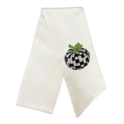 Checkered Pumpkin Wreath Sash | Fig and Dove