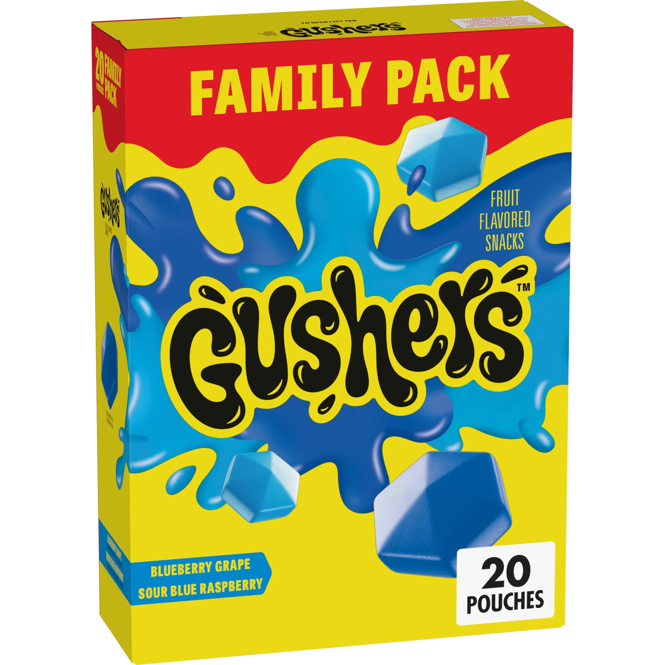 Gushers Fruit Flavored Snacks, 20 Pouches, Family Pack, 16 oz | Walmart (US)