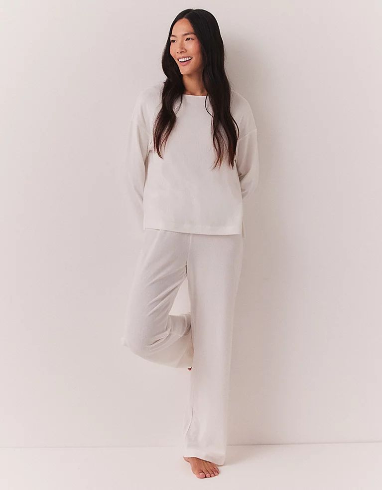 Jersey Rib Pyjama Set | The White Company (UK)