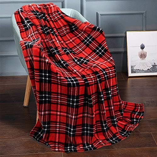 JML Throw Blanket 50" x 60", Plush Fleece Throw Blanket, Soft Lightweight Couch Sofa Bed Decorative  | Amazon (US)