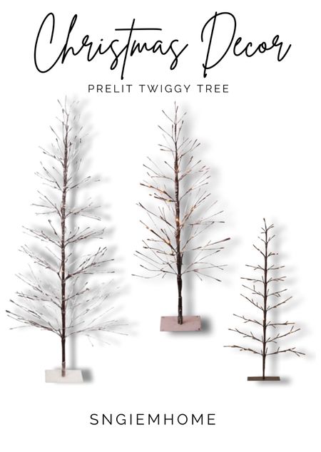 Favorite look at the moment.  Barely there trees with twinkled led lights lends a wintery wonderland feel. With steals and Splurge options .  Also sale is 40% off site wide on holiday decor with free shipping from Canada to USA. #LTKholidaydecor #LTKchristmasdecor 

#LTKstyletip #LTKsalealert #LTKHoliday