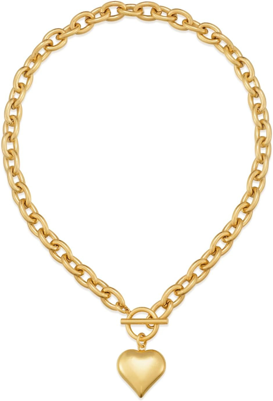 Mothers Day Gifts for Women 18K Gold Plated Coin Lion Head Pendant Necklace Chunky Paperclip Choker Necklace For Gifts On Birthday Holidays For Women | Amazon (US)