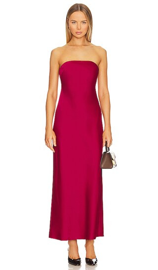 Esme Strapless Maxi Dress in Raspberry | Revolve Clothing (Global)