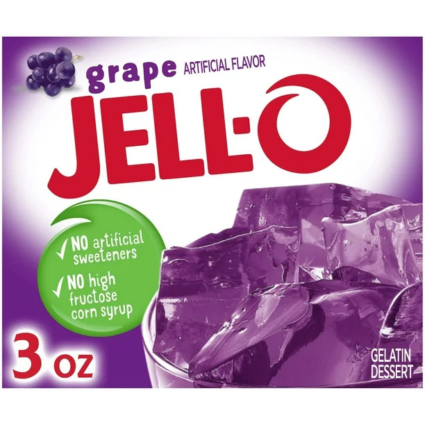Jell-O Grape Gelatin Dessert Mix, 3 oz Box | Walmart (US)