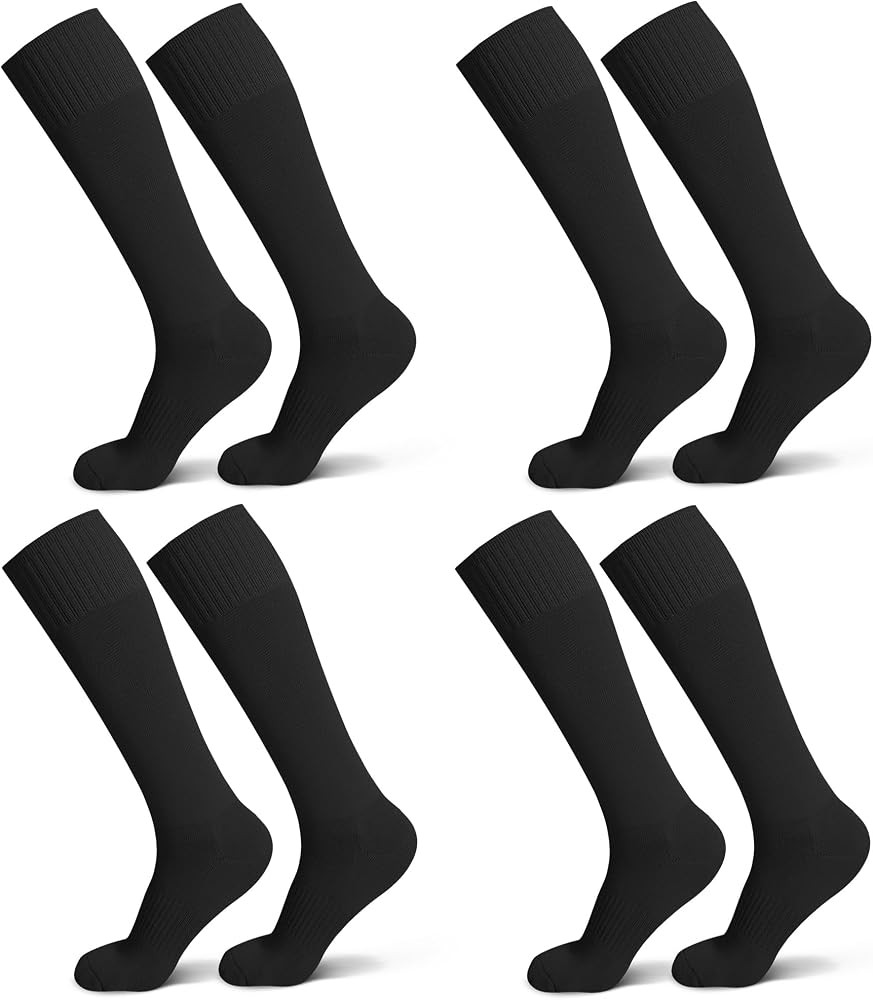 Soccer Softball Baseball Football Socks for Youth Kids Boys and Girls Ages 4 to 16 Knee High Spor... | Amazon (US)