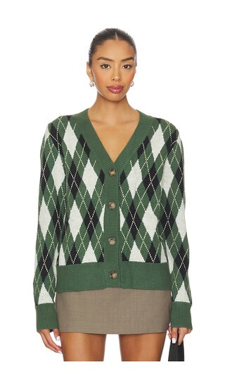 Evelyn Argyle Cardigan in Green Multi | Revolve Clothing (Global)