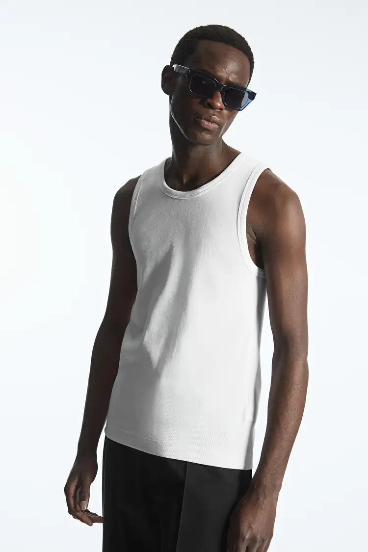 RIBBED TANK TOP - WHITE - COS | COS UK