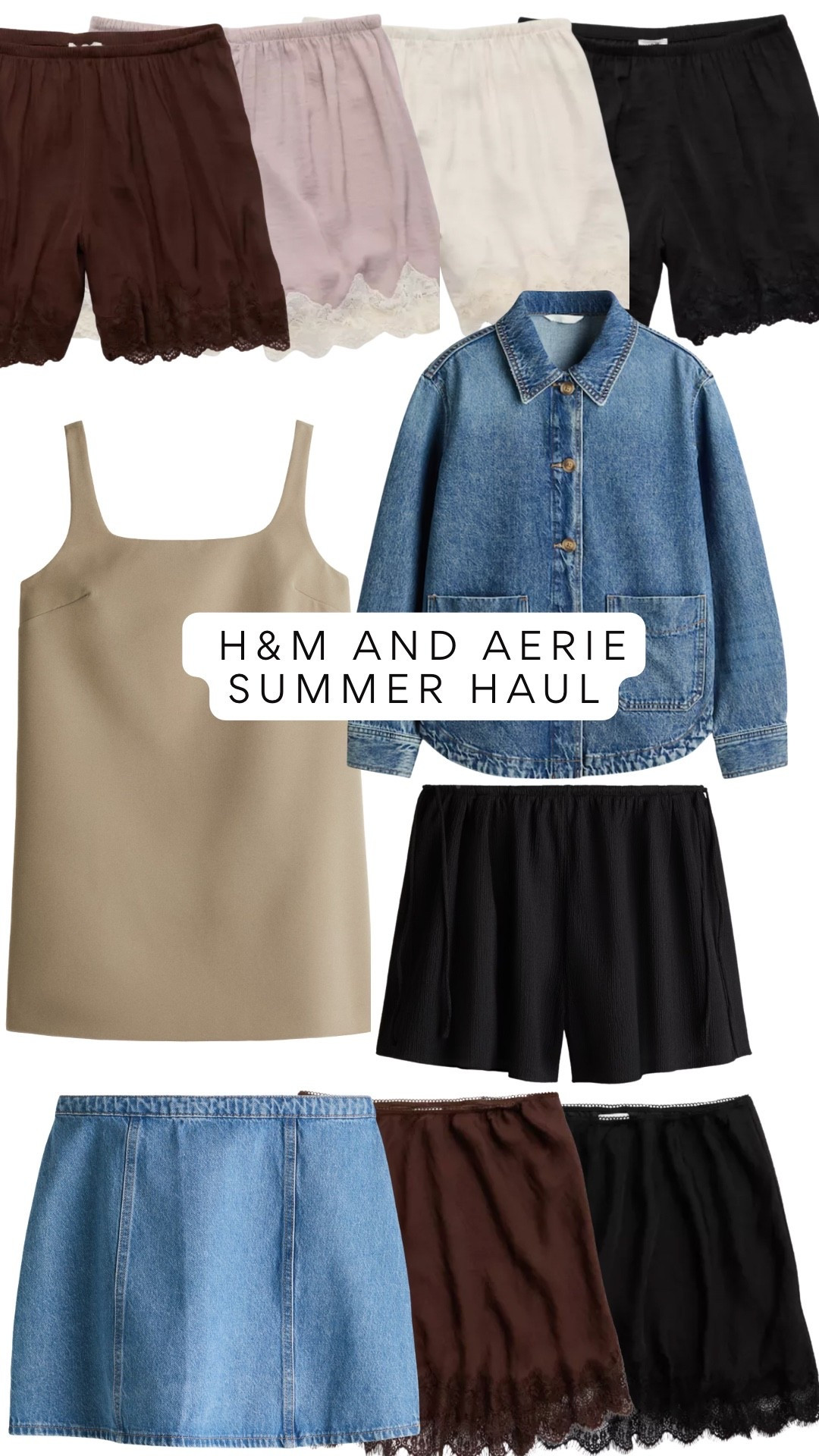 I got the satin lace shorts last week, and already wore them several times that I had to get more in different colors! Also, aerie is having a sale for an extra 20% off if you have rewards with them (free to sign up). 

I got XL in the shorts, but could have sized down to a L. I did get a large in the brown shorts and they fit tts. I do like both fits, but if you like more flowy, size up. 

The black shorts are XL for a flowy fit. They do have a tie drawstring on both sides. 

The dress is L. It does fit a little looser, but it is also short so you can size up for more length, but the top may fit boxy and looser. 

The white is a little transparent, so keep that in mind — I didn’t buy that color for that reason! 

The skirts I got in XL, but they do not have shorts under! I would size up to add some length. 

The jacket is tts. I got a L. 

And the jean skirt is runs a little small. I am typically wearing a size 14, but I got the 16. 

#aerie #summeroutfits #springoutfits #aeriesale 

#LTKSaleAlert #LTKxAerie #LTKootd