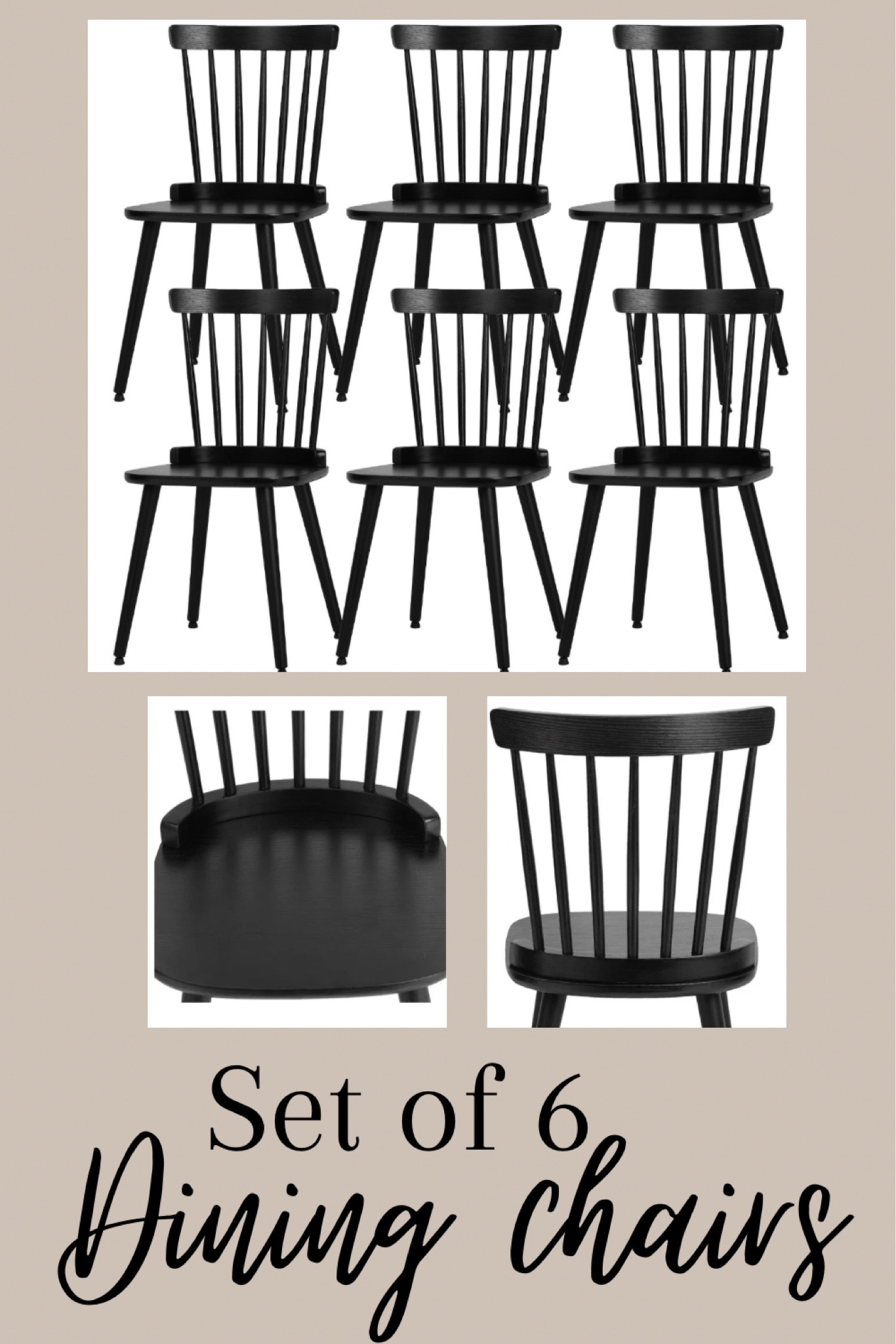 Beautiful black dining chairs. Set of 6 

#LTKstyletip #LTKfamily #LTKhome