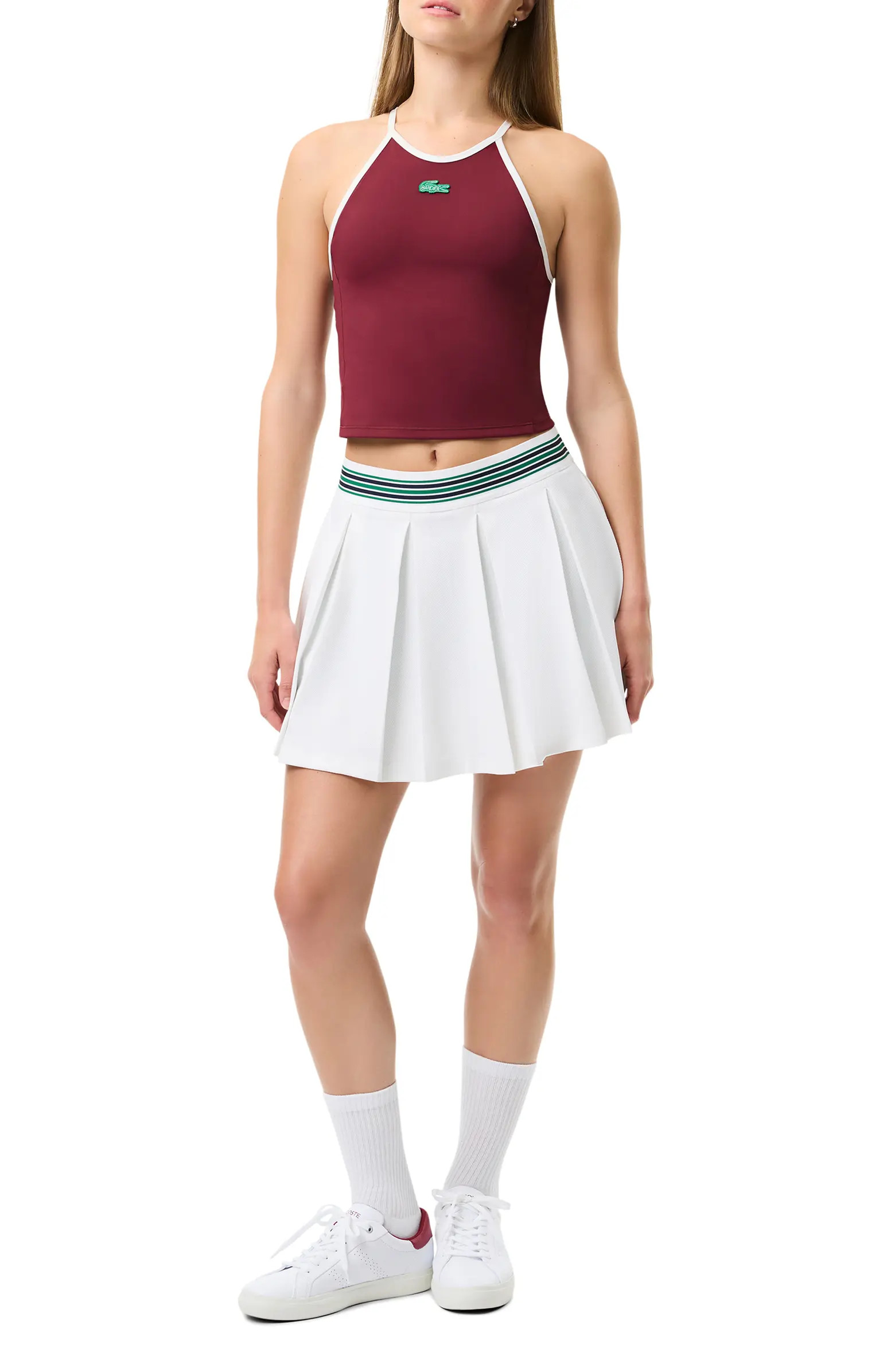 Lacoste Performance Pleated Piqué Tennis Skort | Nordstrom | Nordstrom