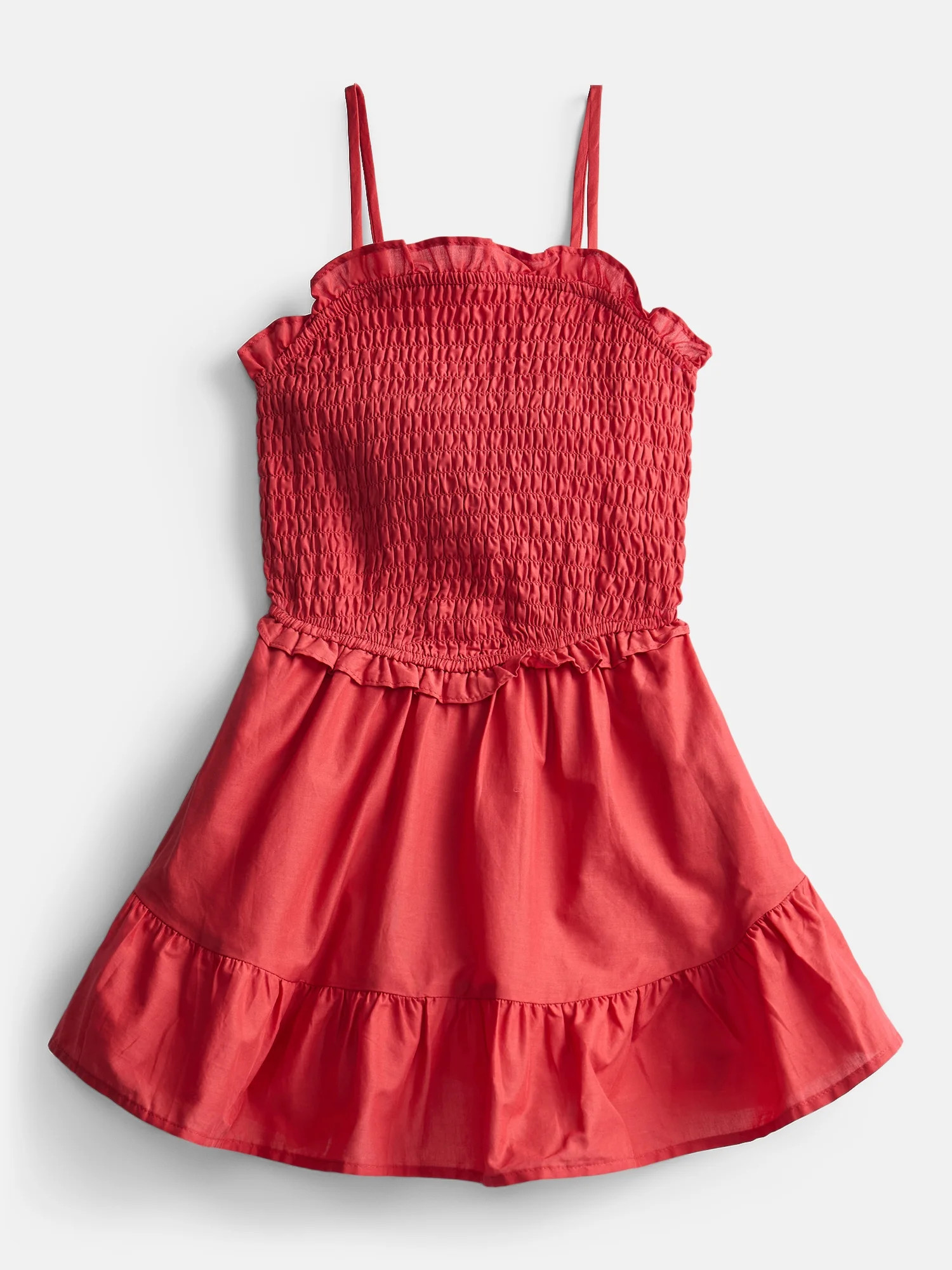 Weekend Academy Girls Smocked Ruffle Dress, Sizes 4-18 | Walmart (US)