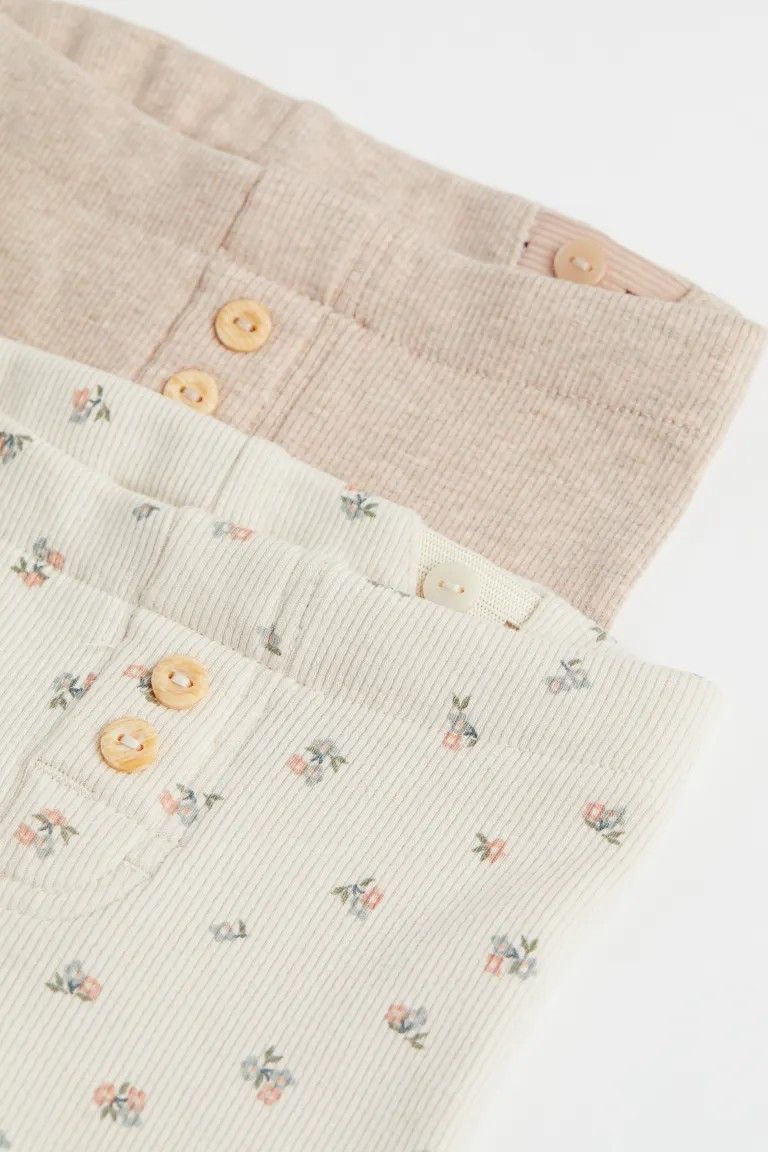 2-pack Ribbed Leggings | H&M (US + CA)